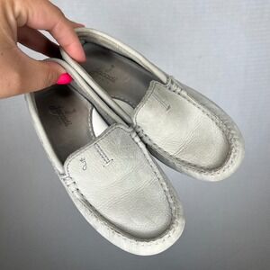 Jacadi Nubuck Paris Kids‎ Gray Leather Slip On Loafers Driving Shoes EU 29